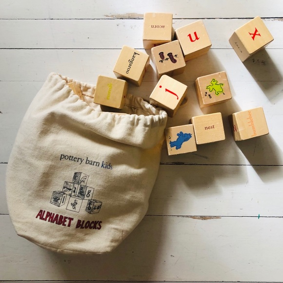 pottery barn alphabet blocks